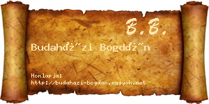 Budaházi Bogdán névjegykártya